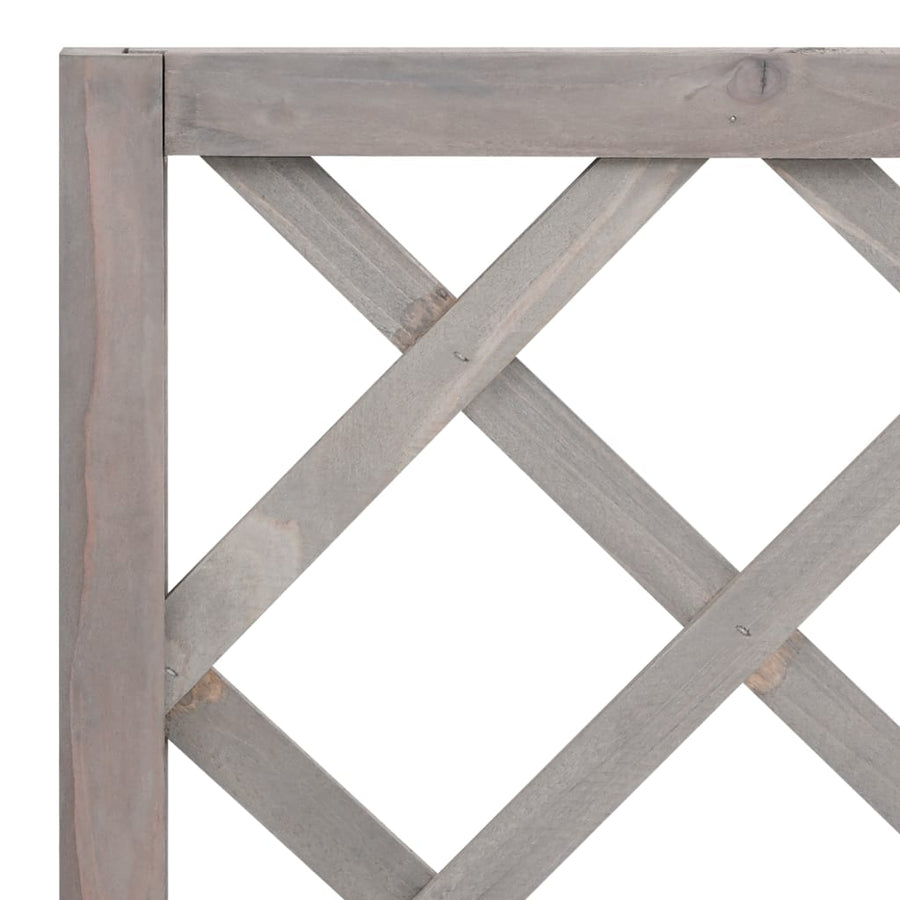 Latwerkplantenbak 70X30X35 Cm Massief Vurenhout Grijs
