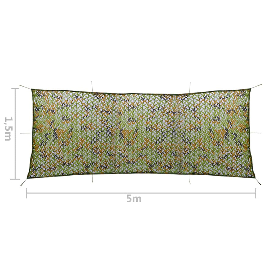 Camouflagenet Met Opbergtas 1,5X5 M 1.5 x 5 m Groen