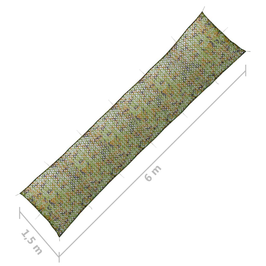 Camouflagenet Met Opbergtas 1,5X6 M 1.5 x 6 m Groen