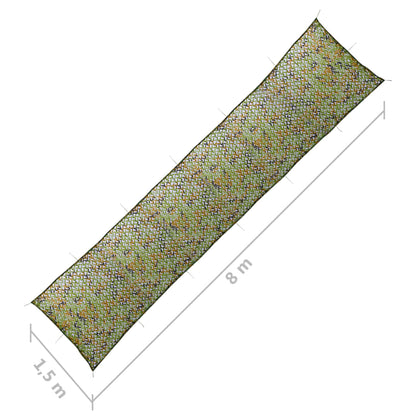 Camouflagenet Met Opbergtas 1,5X8 M 1.5 x 8 m Groen