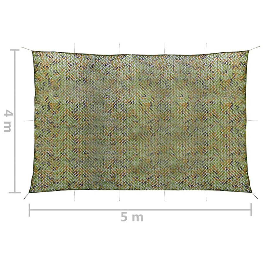 Camouflagenet Met Opbergtas 4 x 5 m Groen