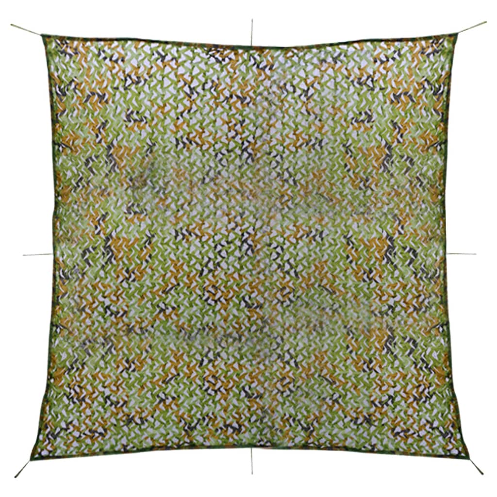 Camouflagenet Met Opbergtas 5 x 5 m Groen