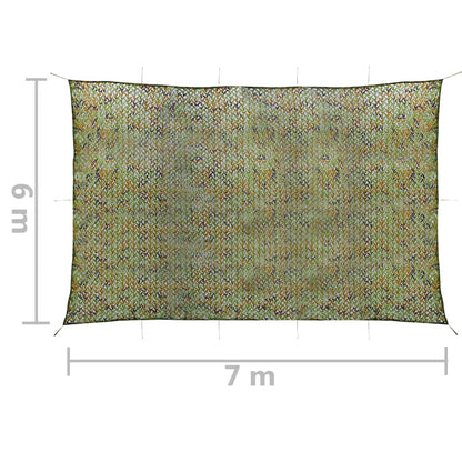 Camouflagenet Met Opbergtas 6 x 7 m Groen