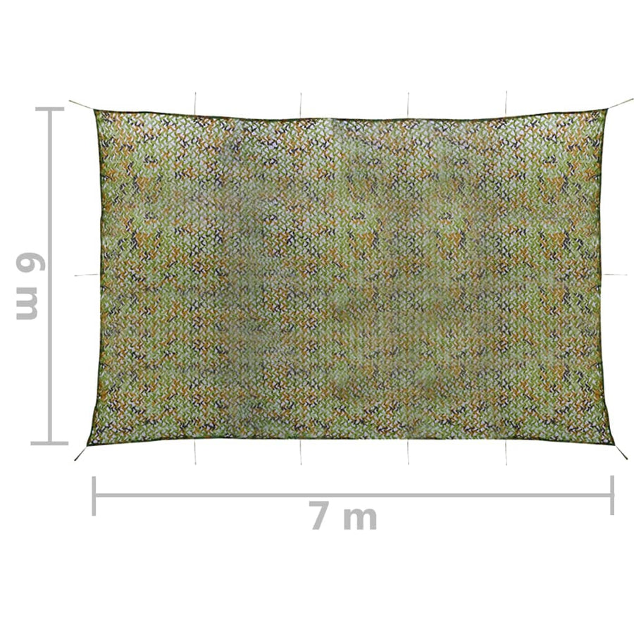 Camouflagenet Met Opbergtas 6 x 7 m Groen