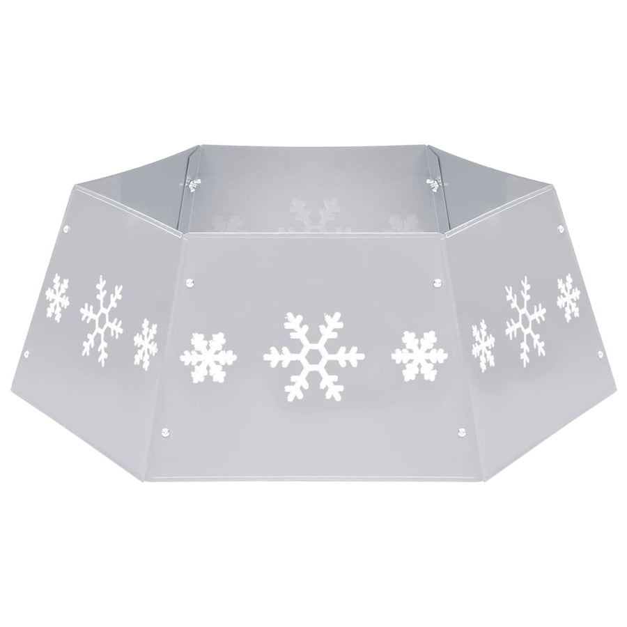 Kerstboomrok Ø68X25 Cm Kleurig En Zilver en wit