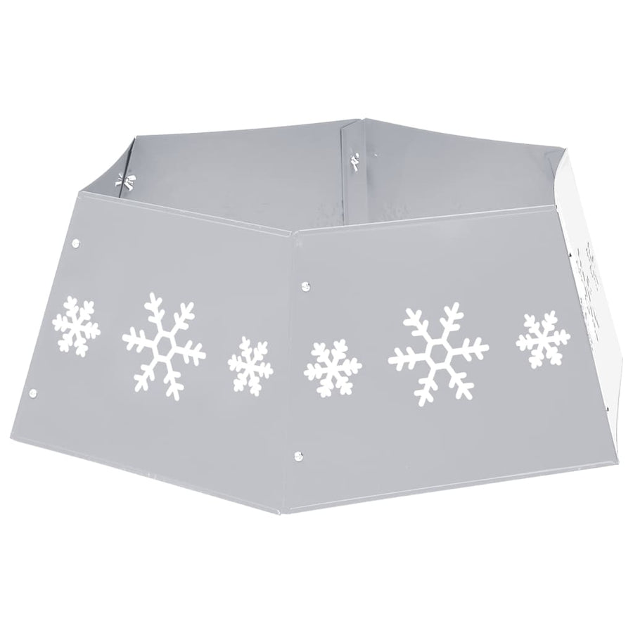Kerstboomrok Ø68X25 Cm Kleurig En Zilver en wit