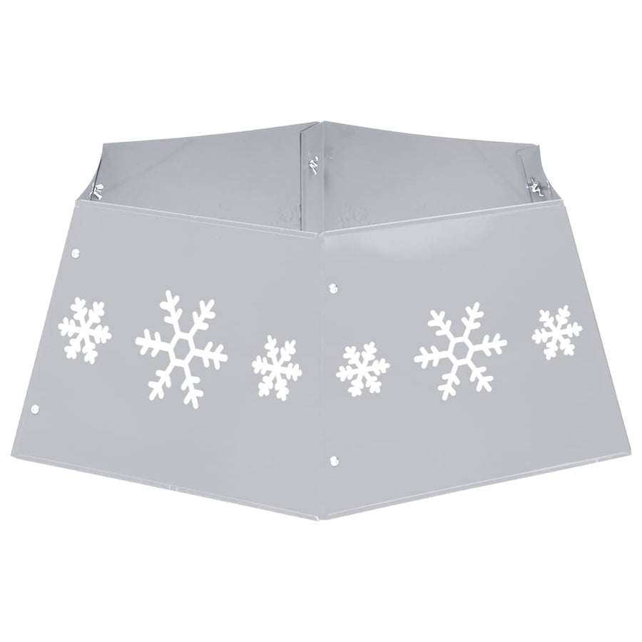 Kerstboomrok Ø68X25 Cm Kleurig En Zilver en wit