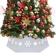 Kerstboomrok Ø68x25 cm zilver wit metaal