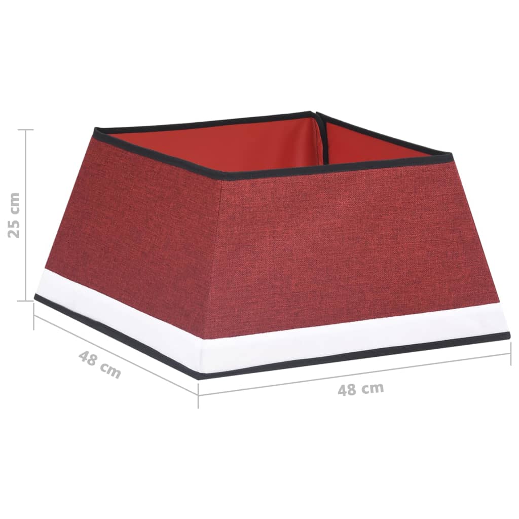 Kerstboomrok 48X48X25 Cm Rood en wit