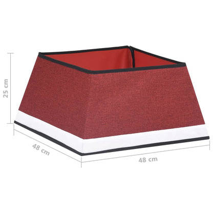Kerstboomrok 48X48X25 Cm Rood en wit