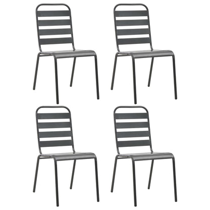 5-delige Tuinset staal donkergrijs