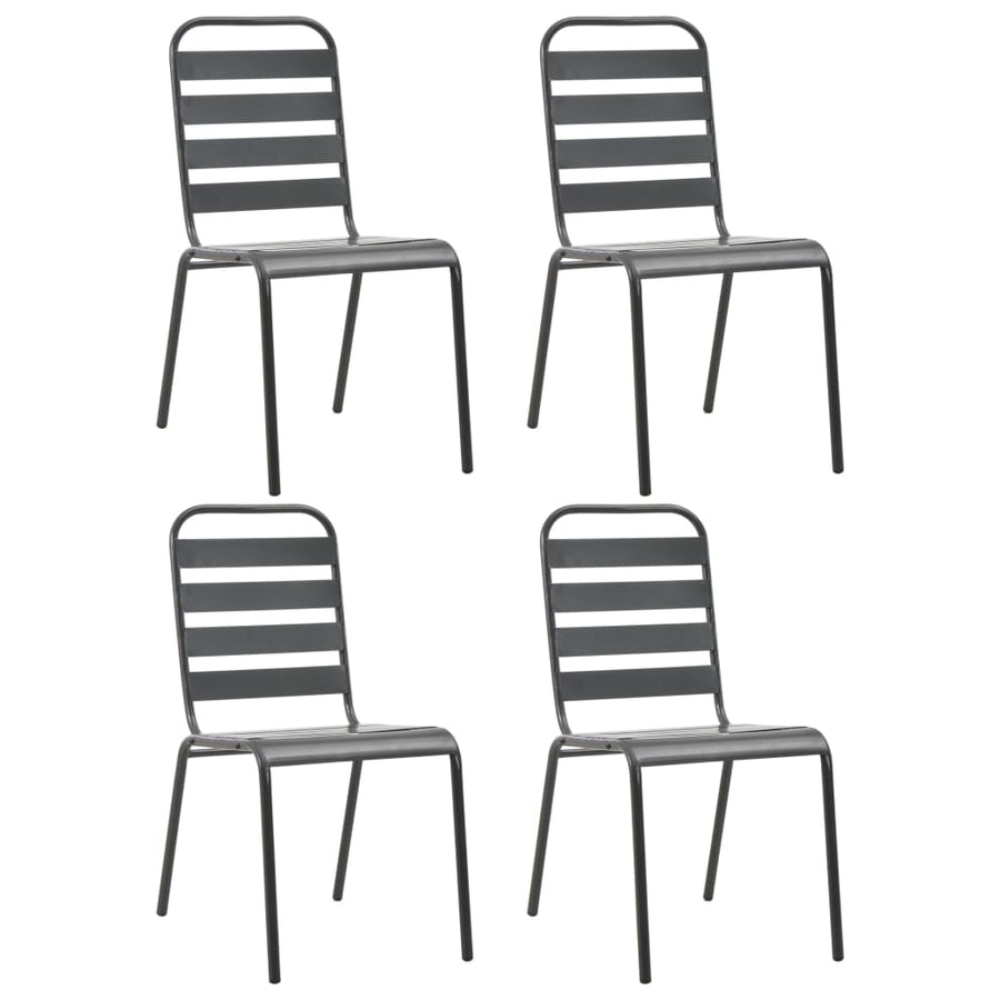 5-delige Tuinset staal donkergrijs