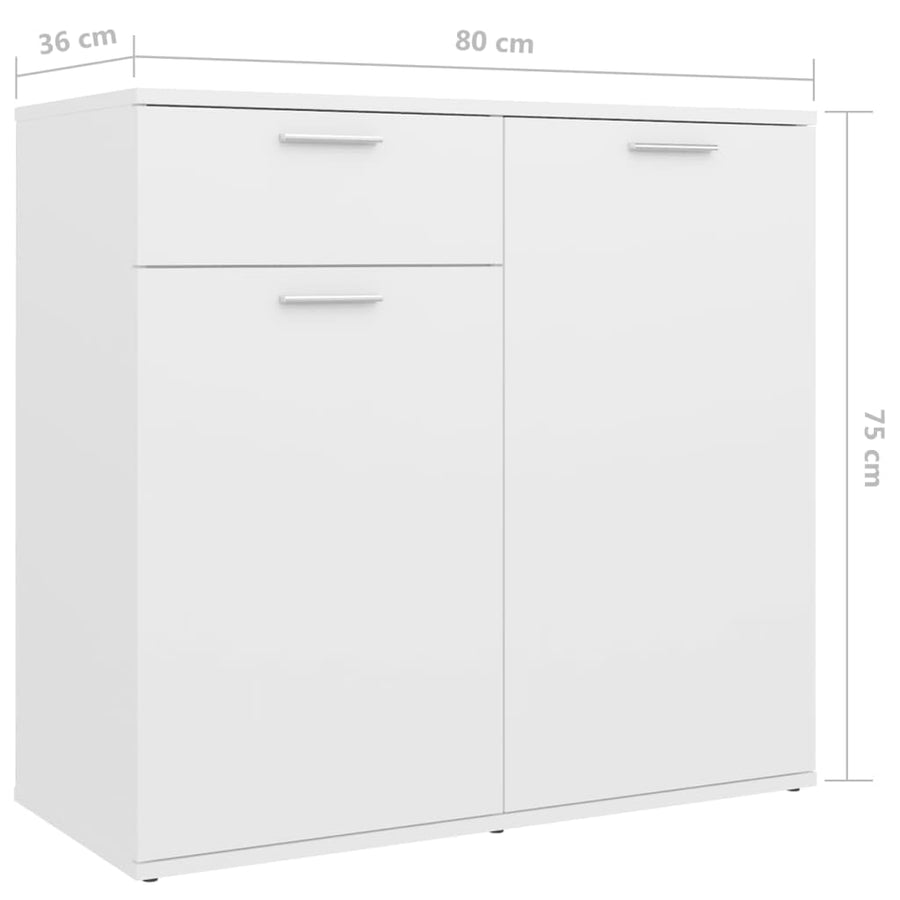 Dressoir Spaanplaat 160 x 36 x 75 cm Wit
