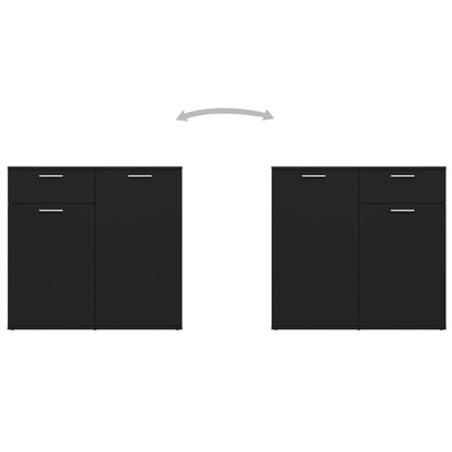 Dressoir Bewerkt Hout 160 x 36 x 75 cm Zwart