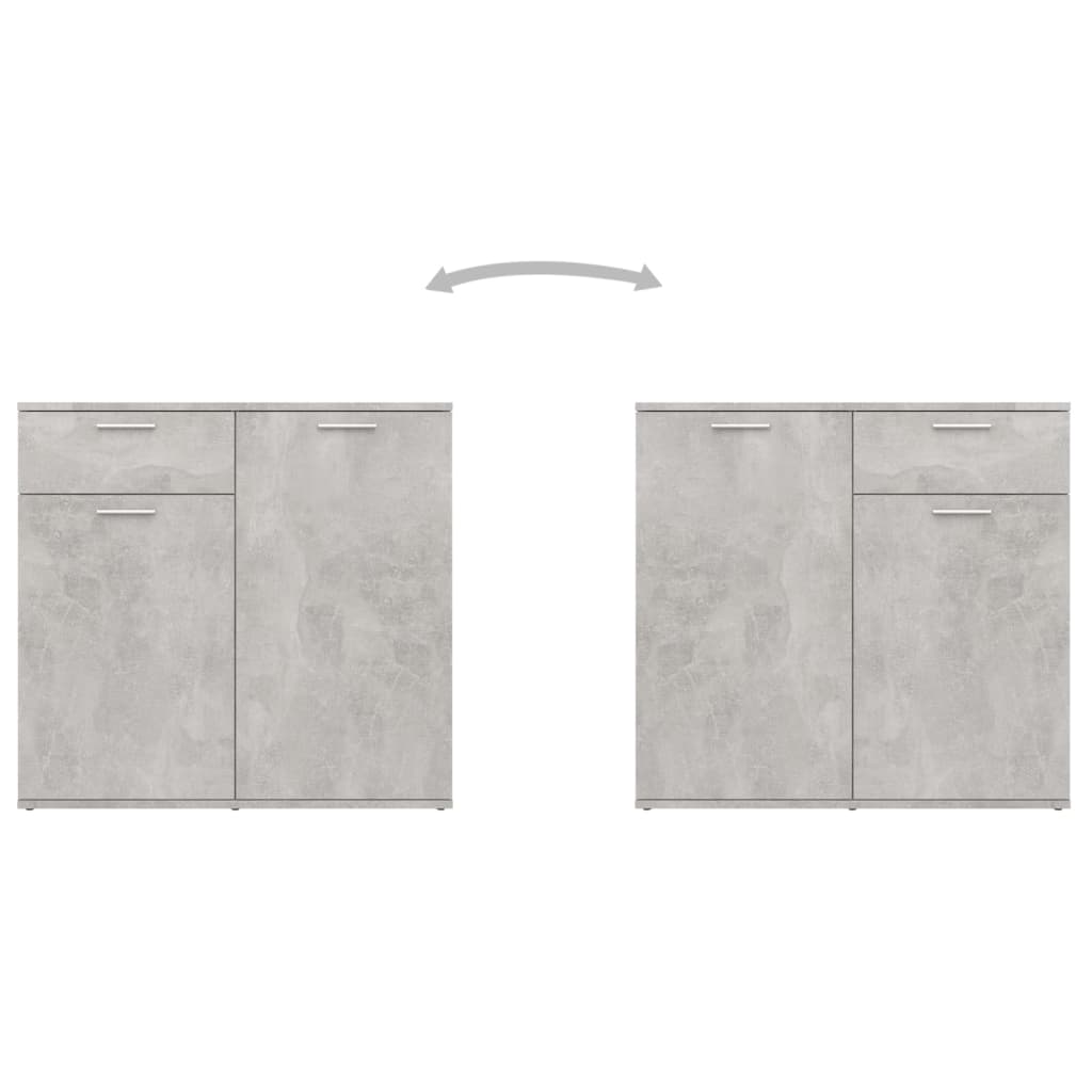 Dressoir Spaanplaat 160 x 36 x 75 cm Betongrijs