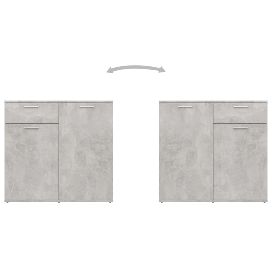 Dressoir Spaanplaat 160 x 36 x 75 cm Betongrijs