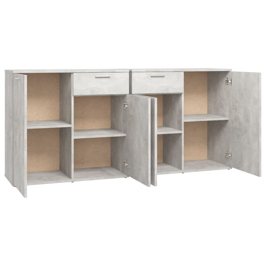 Dressoir Spaanplaat 160 x 36 x 75 cm Betongrijs