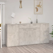 Dressoir 160x36x75 cm spaanplaat betongrijs