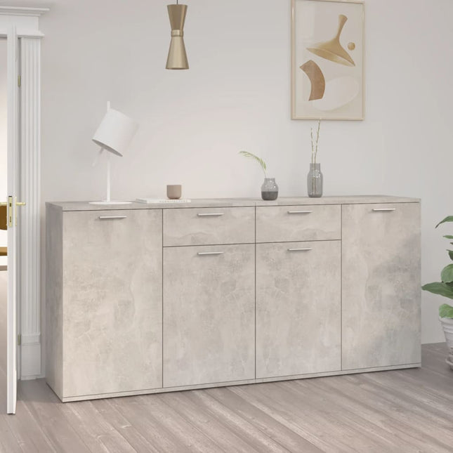 Dressoir Spaanplaat 160 x 36 x 75 cm Betongrijs