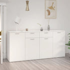 Dressoir Spaanplaat 160 x 36 x 75 cm Hoogglans wit