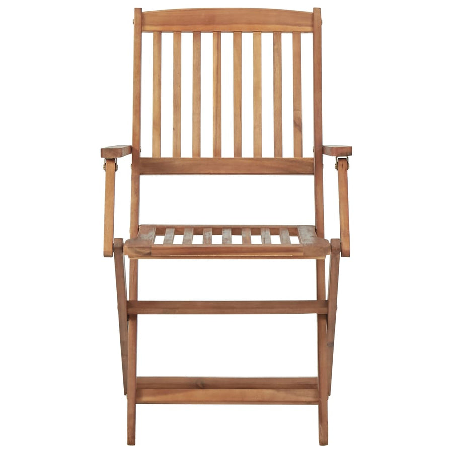 Tuinstoelen 6 St Inklapbaar Met Kussens Massief Acaciahout Crème Met armleuning