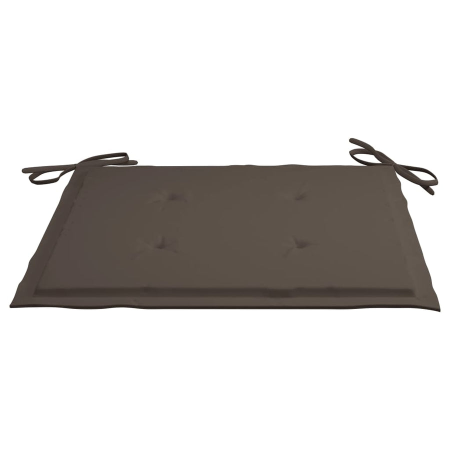 Tuinstoelen Inklapbaar Met Kussens Massief Acaciahout 6 Taupe Met armleuning