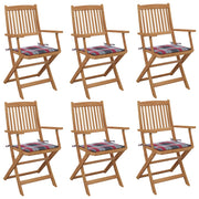 Tuinstoelen 6 stuks inklapbaar massief acaciahout