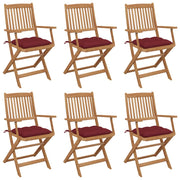 Tuinstoelen 6 stuks inklapbaar massief acaciahout