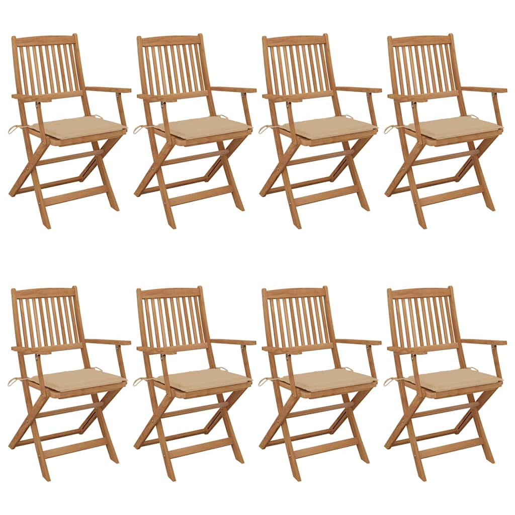 Tuinstoelen Inklapbaar Met Kussens Massief Acaciahout 8