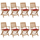 Tuinstoelen 8 stuks inklapbaar massief acaciahout