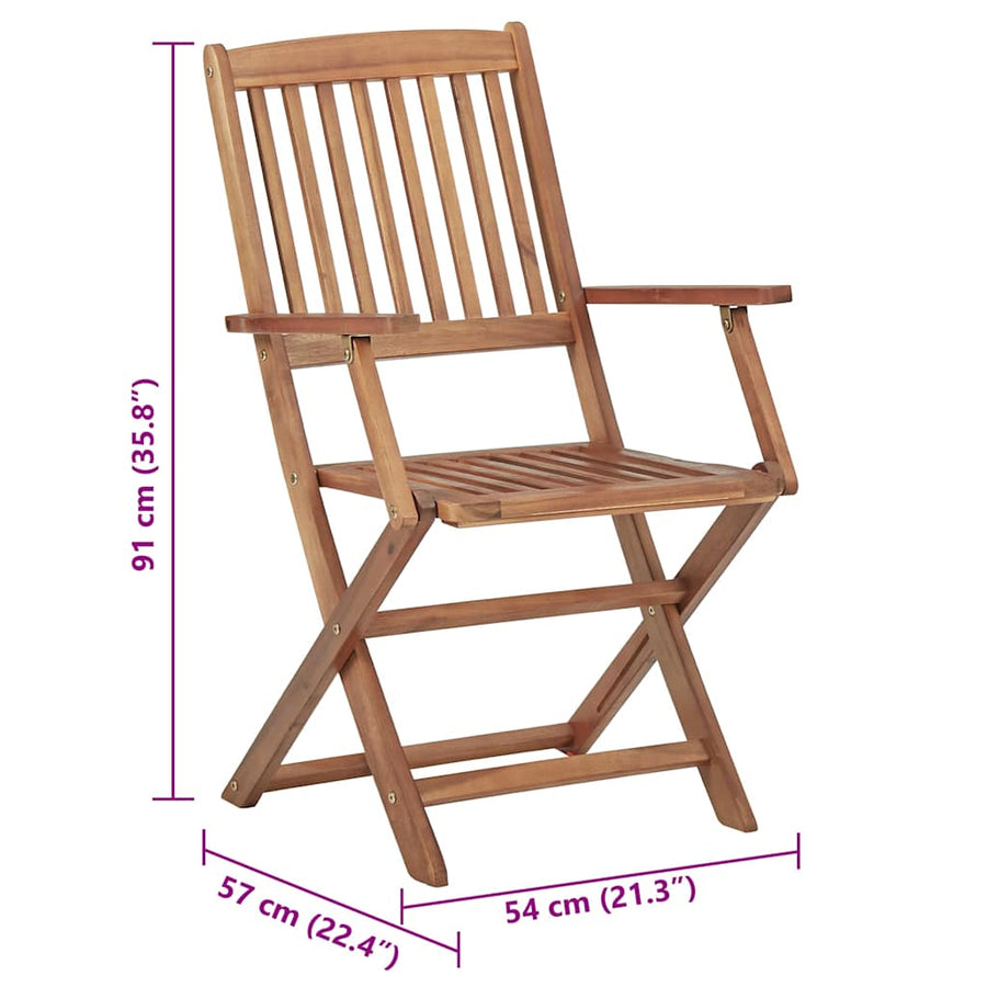 Tuinstoelen Inklapbaar Met Kussens Massief Acaciahout 8