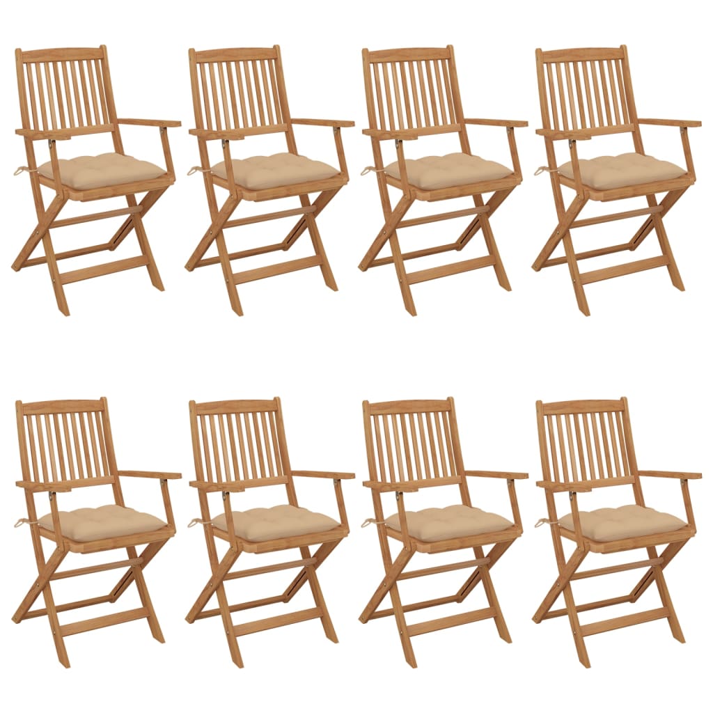 Tuinstoelen Inklapbaar Met Kussens Massief Acaciahout 8