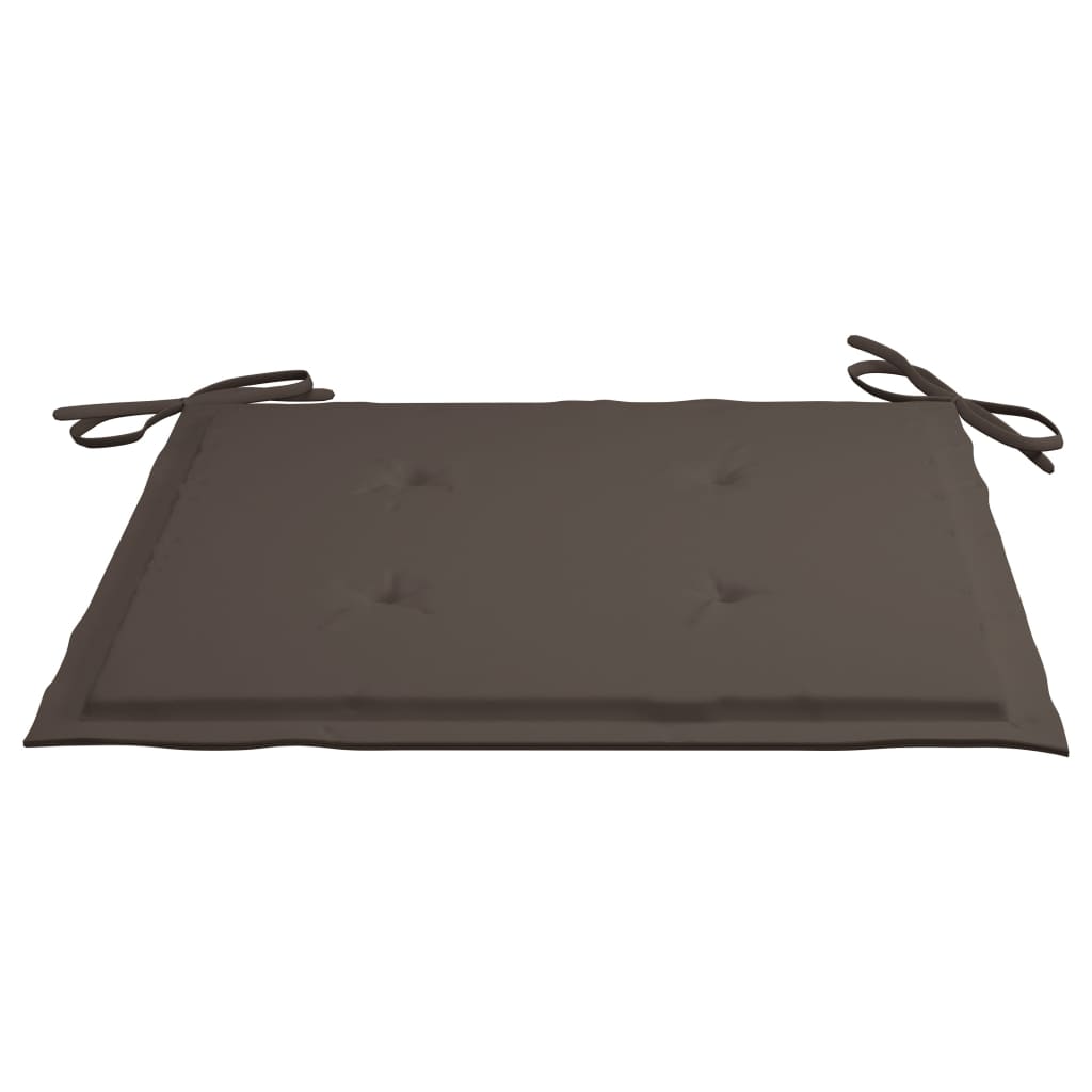 Tuinstoelen Inklapbaar Met Kussens Massief Acaciahout 6 Taupe Zonder armleuning