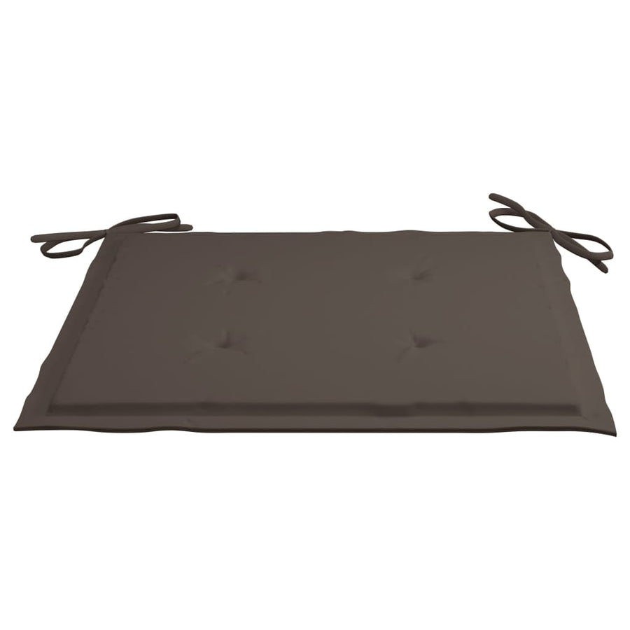 Tuinstoelen Inklapbaar Met Kussens Massief Acaciahout 6 Taupe Zonder armleuning