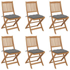 Tuinstoelen 6 st inklapbaar massief acaciahout