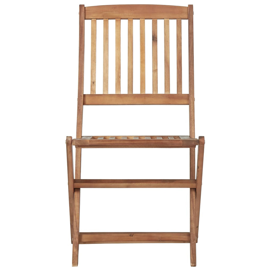 Tuinstoelen Inklapbaar Met Kussens Massief Acaciahout 6 Grijs Zonder armleuning