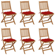 Tuinstoelen inklapbaar massief acaciahout set 6