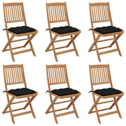 Tuinstoelen 6 st inklapbaar massief acaciahout