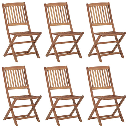 Tuinstoelen 6 St Inklapbaar Met Kussens Massief Acaciahout Taupe Zonder armleuning