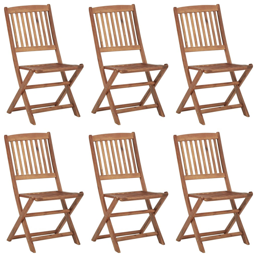 Tuinstoelen 6 St Inklapbaar Met Kussens Massief Acaciahout Taupe Zonder armleuning