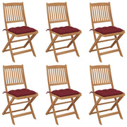 Tuinstoelen inklapbaar massief acaciahout set van 6