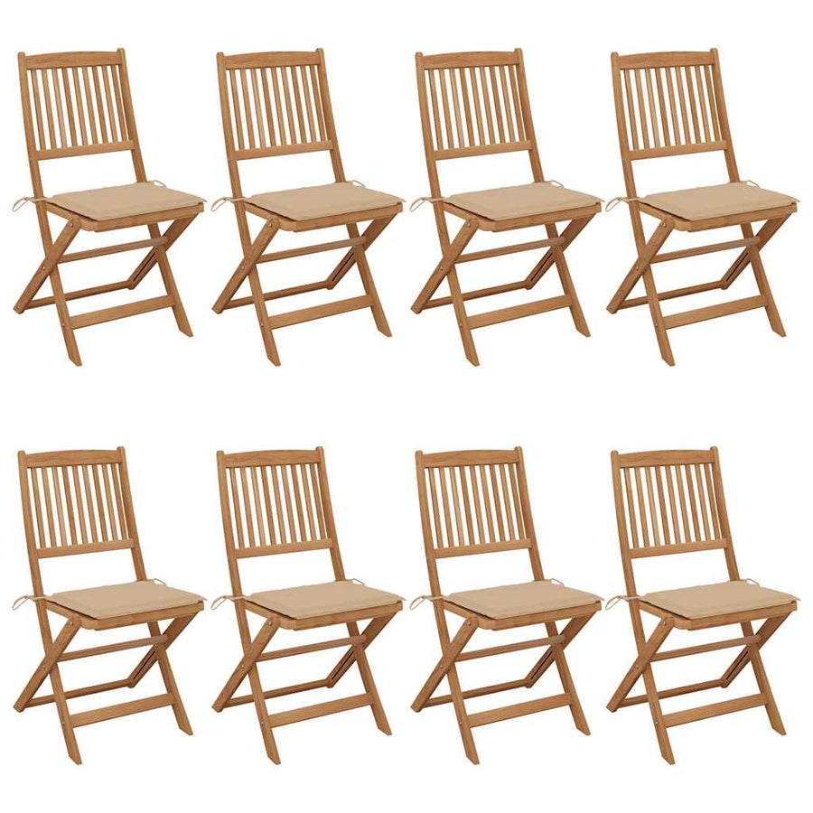 Tuinstoelen Inklapbaar Met Kussens Massief Acaciahout 8