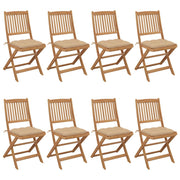 Tuinstoelen inklapbaar massief acaciahout 8 stuks