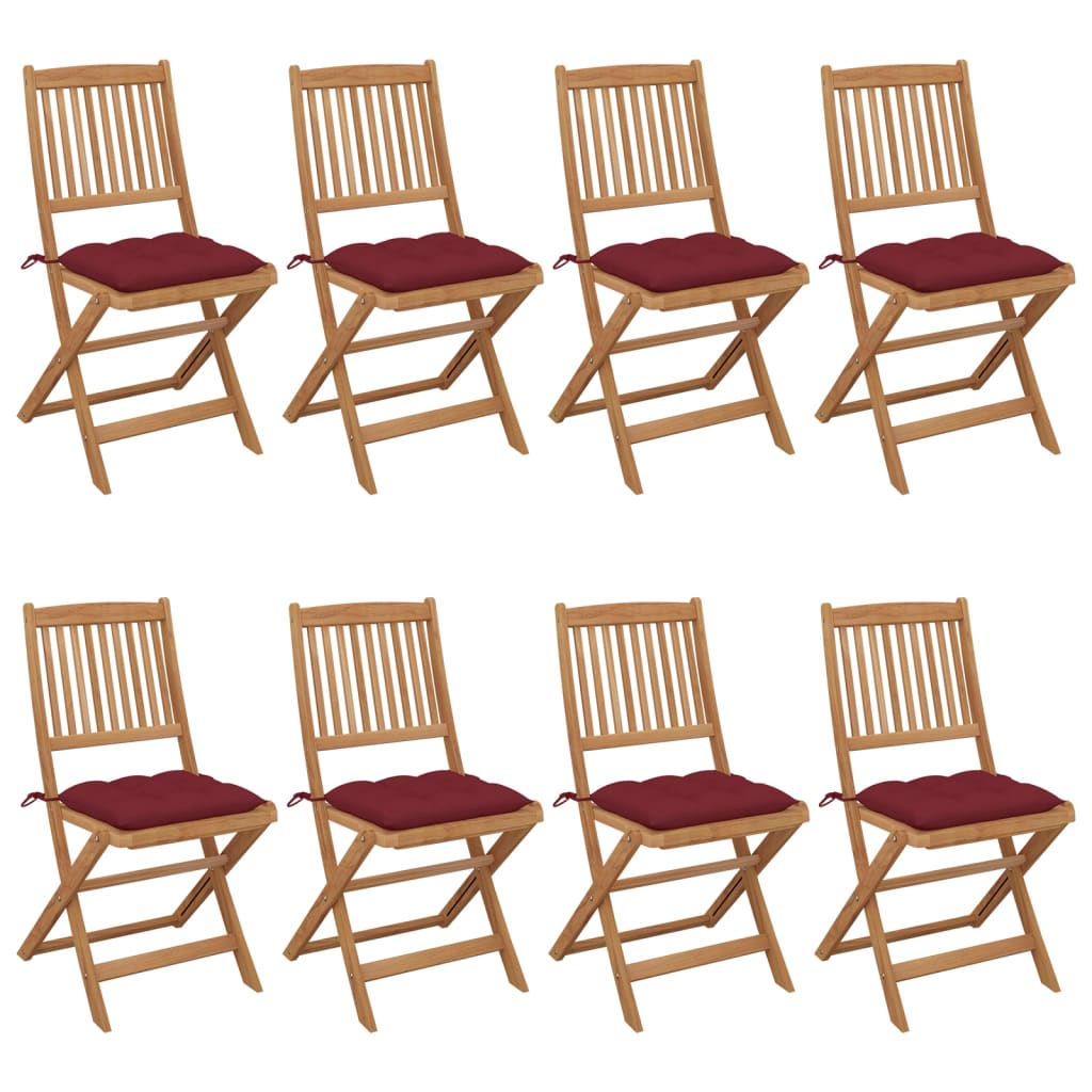 Tuinstoelen Inklapbaar Met Kussens Massief Acaciahout 8