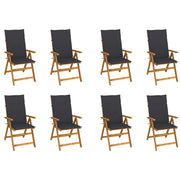 Tuinstoelen 8 st massief acaciahout inklapbaar