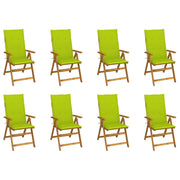 Tuinstoelen 8 st massief acaciahout inklapbaar