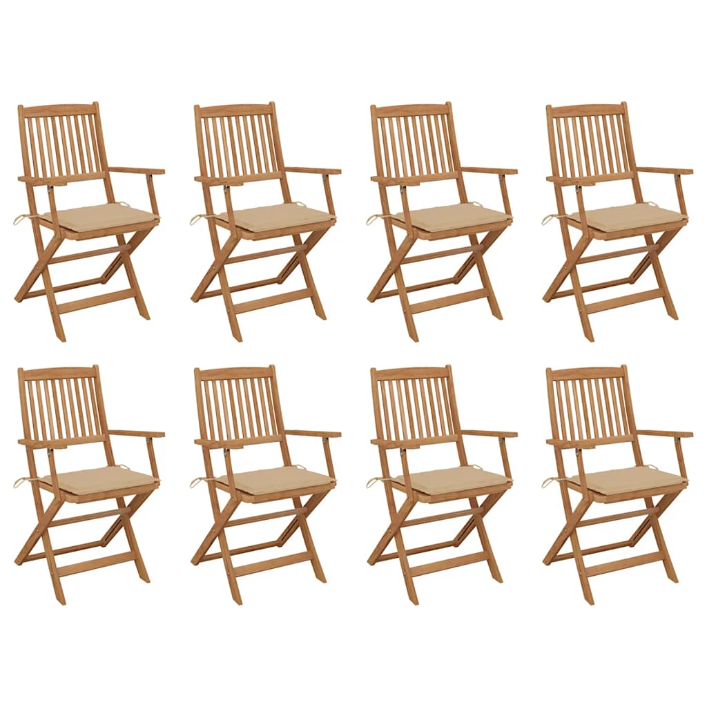Tuinstoelen Inklapbaar Met Kussens Massief Acaciahout 8