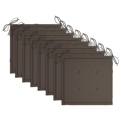 Tuinstoelen 8 St Inklapbaar Met Kussens Massief Acaciahout Taupe