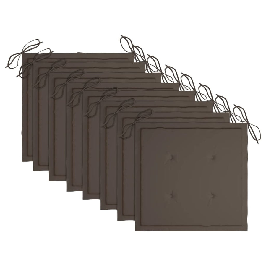 Tuinstoelen 8 St Inklapbaar Met Kussens Massief Acaciahout Taupe