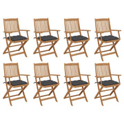 Tuinstoelen 8 stuks inklapbaar massief acaciahout